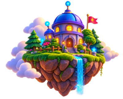 Floating castle island